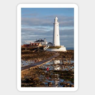 St Mary's Island reflection Sticker